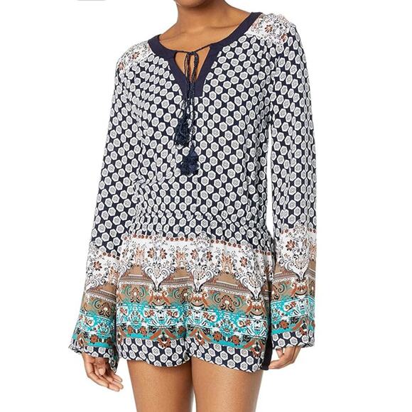 Altar’d state long sleeve all over print rayon romper size small - Picture 1 of 10